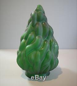 Vintage Large Green Art Deco Glass Roaring Flame Lamp Shade