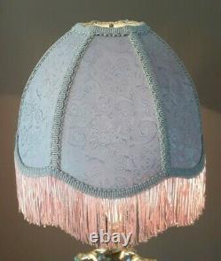 Vintage Lavendar Designer Victorian Fringe Lamp Light Shade