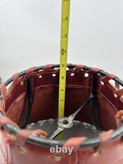 Vintage Leather Lampshade Western Rustic 15in Large Lamp Shade Decor Home