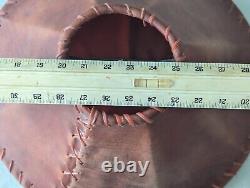 Vintage Leather Rawhide Skin 20 Lamp Shade Wrought Iron Decor Handmade Western