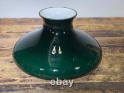 Vintage Lightcraft of California Emerald Green Glass Lamp Shade 11.5Dia x 6.5H