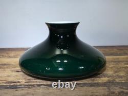 Vintage Lightcraft of California Emerald Green Glass Lamp Shade 11.5Dia x 6.5H