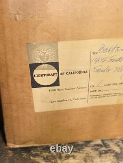 Vintage Lightcraft of California Emerald Green Glass Lamp Shade 11.5Dia x 6.5H