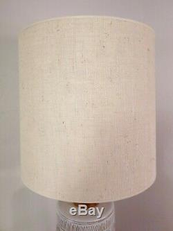 Vintage MARTZ Marshall Studios Walnut Stoneware Ceramic Table Lamp Shade SIGNED