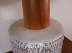 Vintage MARTZ Marshall Studios Walnut Stoneware Ceramic Table Lamp Shade SIGNED