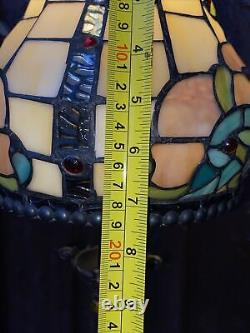 Vintage MATCHING PAIR Tiffany Style Lamp 31 Antique Roadshow Dog Owl In Shade