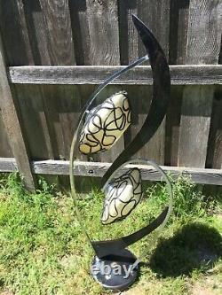 Vintage MCM 1970s Spaghetti Lucite Shades Floor Lamp