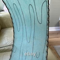 Vintage MCM 50s Green Fiberglass Lamp Shade Mid Century Atomic Free Ship
