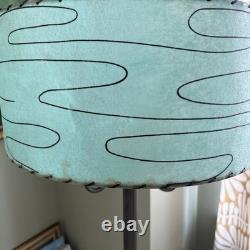 Vintage MCM 50s Green Fiberglass Lamp Shade Mid Century Atomic Free Ship