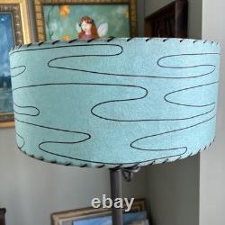 Vintage MCM 50s Green Fiberglass Lamp Shade Mid Century Atomic Free Ship