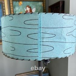 Vintage MCM 50s Green Fiberglass Lamp Shade Mid Century Atomic Free Ship