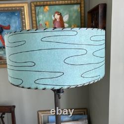 Vintage MCM 50s Green Fiberglass Lamp Shade Mid Century Atomic Free Ship