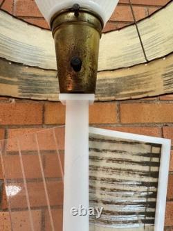 Vintage MCM Acrylic Lamp Fibrerglass Shade Mid Century Modern Lighting 50s 60s