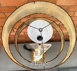 Vintage MCM Acrylic Lamp Fibrerglass Shade Mid Century Modern Lighting 50s 60s