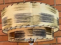 Vintage MCM Acrylic Lamp Fibrerglass Shade Mid Century Modern Lighting 50s 60s