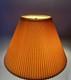 Vintage Mcm Beige Woven Fabric Pleated Lamp Shade 9.25 Tall 17.75 Wide
