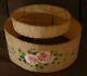 Vintage Mcm Fiberglass 2 Tier Whip Stitch Lamp Shade With Rose Flowers 19 X 10