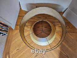 Vintage MCM Fiberglass Lamp Shade 19 Double Tier