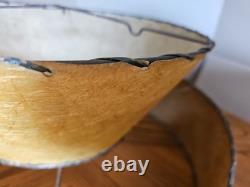 Vintage MCM Fiberglass Lamp Shade 19 Double Tier