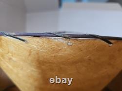 Vintage MCM Fiberglass Lamp Shade 19 Double Tier