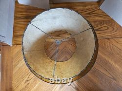 Vintage MCM Fiberglass Lamp Shade 19 Double Tier