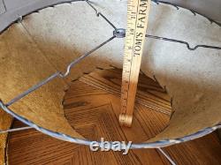 Vintage MCM Fiberglass Lamp Shade 19 Double Tier