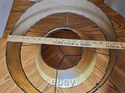 Vintage MCM Fiberglass Lamp Shade 19 Double Tier