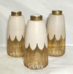 Vintage MCM Frosted Drip Light Shades Atomic