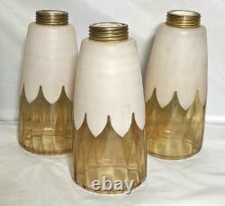 Vintage MCM Frosted Drip Light Shades Atomic