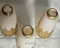 Vintage MCM Frosted Drip Light Shades Atomic