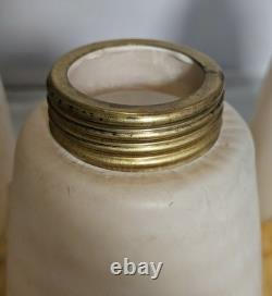 Vintage MCM Frosted Drip Light Shades Atomic