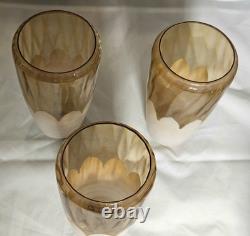 Vintage MCM Frosted Drip Light Shades Atomic