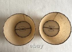 Vintage MCM Gold Strand Fiberglass Round Tapered Clip-On Lamp Shades 1950s