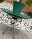 Vintage Mcm Green Fiberglass Tripod Atomic Lamp Mid Century Modern Ufo Saucer