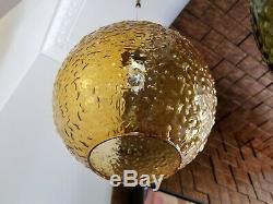 Vintage MCM Mid Century Modern Triple Pendant Swag Lamp 3 Colors Ball Shades Wow
