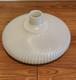 Vintage Mcm Pearl White Ribbed Swirl Milk Glass Torchiere Lamp Shade 16
