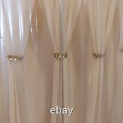 Vintage MCM Pinch Pleat 17 Drum Lamp Shade Hollywood Regency Gold and Lace Trim