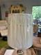 Vintage Mcm Pinch Pleat Drum Lamp Shade Hollywood Regency Ivory Gold 16inch Tall