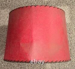 Vintage MCM Red Fiber Shade MID Century Modern Fiberglass
