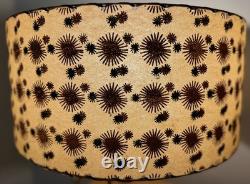 Vintage MCM Starburst Fiberglass Shade Mid Century Modern Lighting Atomic 1950s