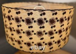 Vintage MCM Starburst Fiberglass Shade Mid Century Modern Lighting Atomic 1950s
