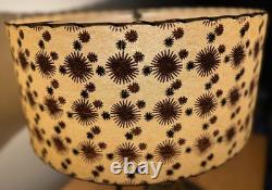 Vintage MCM Starburst Fiberglass Shade Mid Century Modern Lighting Atomic 1950s