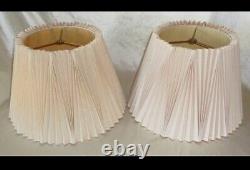 Vintage MCM Stiffel Pleated Accordion Bell Lamp Shades