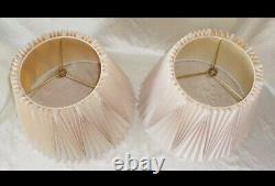 Vintage MCM Stiffel Pleated Accordion Bell Lamp Shades