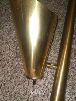 Vintage MCM Tension Pole Lamp, Gold, Mid Century Modern Starlight Cone Atomic