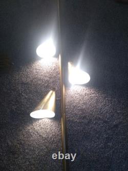 Vintage MCM Tension Pole Lamp, Gold, Mid Century Modern Starlight Cone Atomic