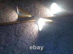 Vintage MCM Tension Pole Lamp, Gold, Mid Century Modern Starlight Cone Atomic