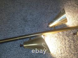 Vintage MCM Tension Pole Lamp, Gold, Mid Century Modern Starlight Cone Atomic