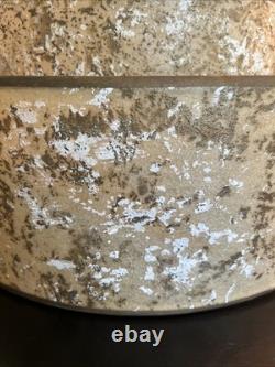 Vintage MCM Two Tier Lamp Shade Atomic Gold Textured Confetti 17.5 Retro Halo