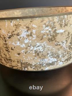 Vintage MCM Two Tier Lamp Shade Atomic Gold Textured Confetti 17.5 Retro Halo